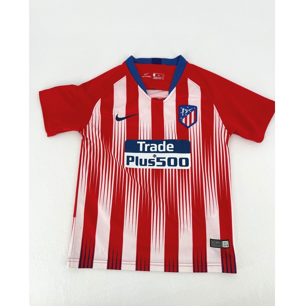 Nike Atletico Madrid Jersey Kids 22 Red White 2018 Home AeroSwift Soccer Shirt